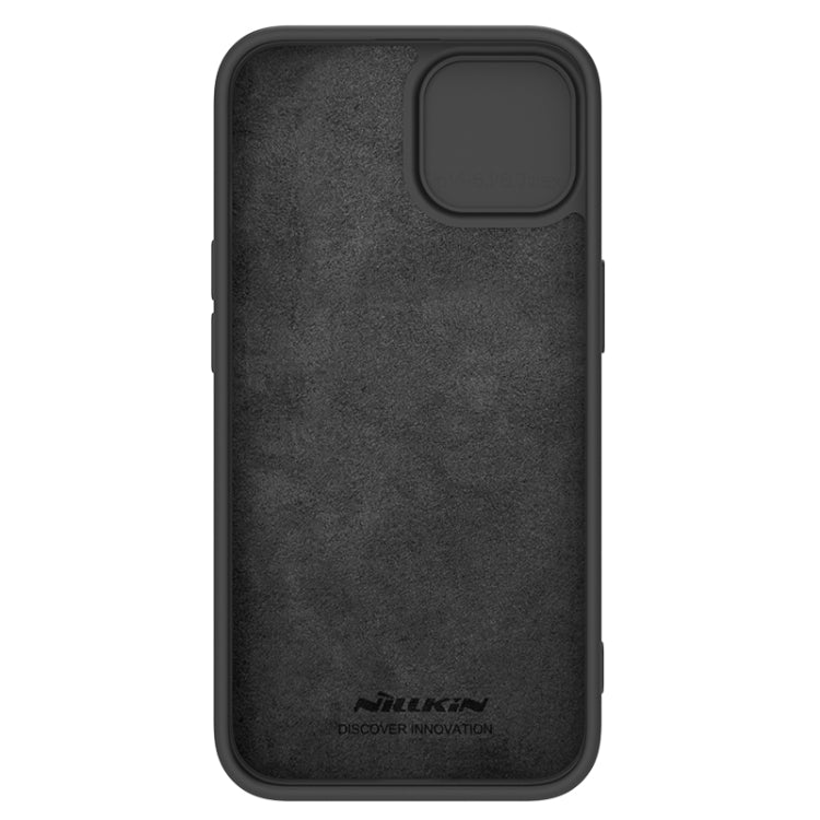 For iPhone 15 Plus NILLKIN CamShield Liquid Silicone Phone Case(Black)