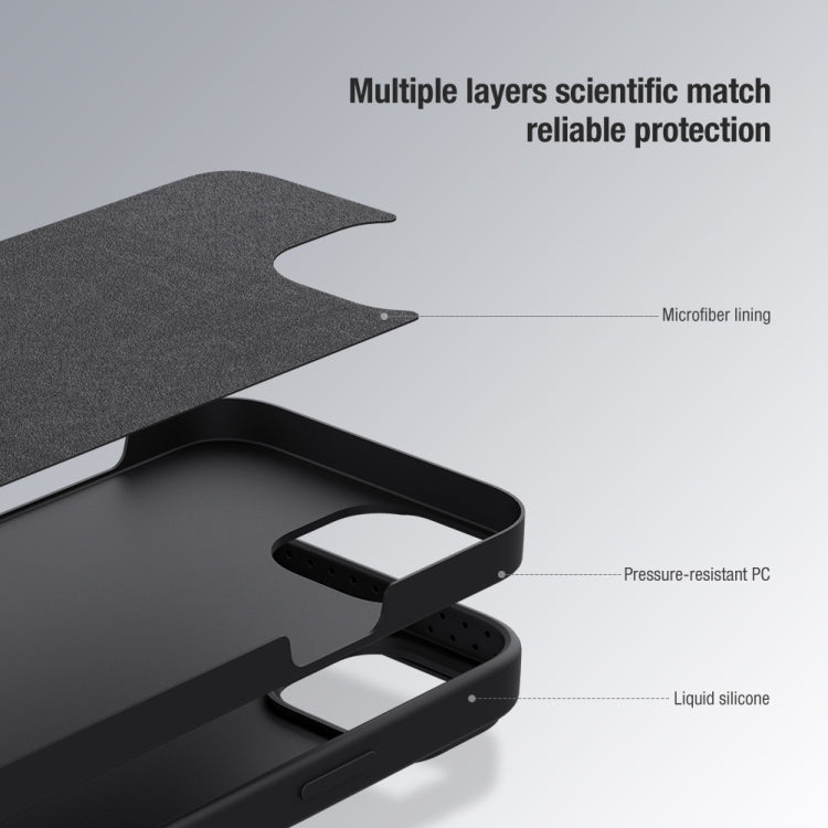 For iPhone 15 Plus NILLKIN CamShield Liquid Silicone Phone Case(Black)