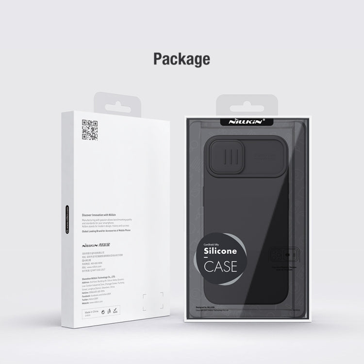 For iPhone 15 Plus NILLKIN CamShield Liquid Silicone Phone Case(Black)