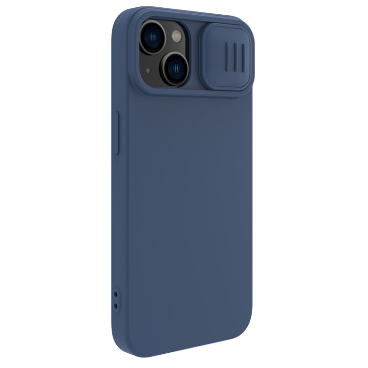 For iPhone 15 Plus NILLKIN CamShield Liquid Silicone Phone Case(Blue)