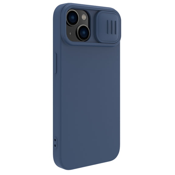 For iPhone 15 Plus NILLKIN CamShield Liquid Silicone Phone Case(Blue)