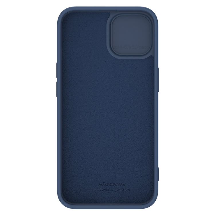 For iPhone 15 Plus NILLKIN CamShield Liquid Silicone Phone Case(Blue)