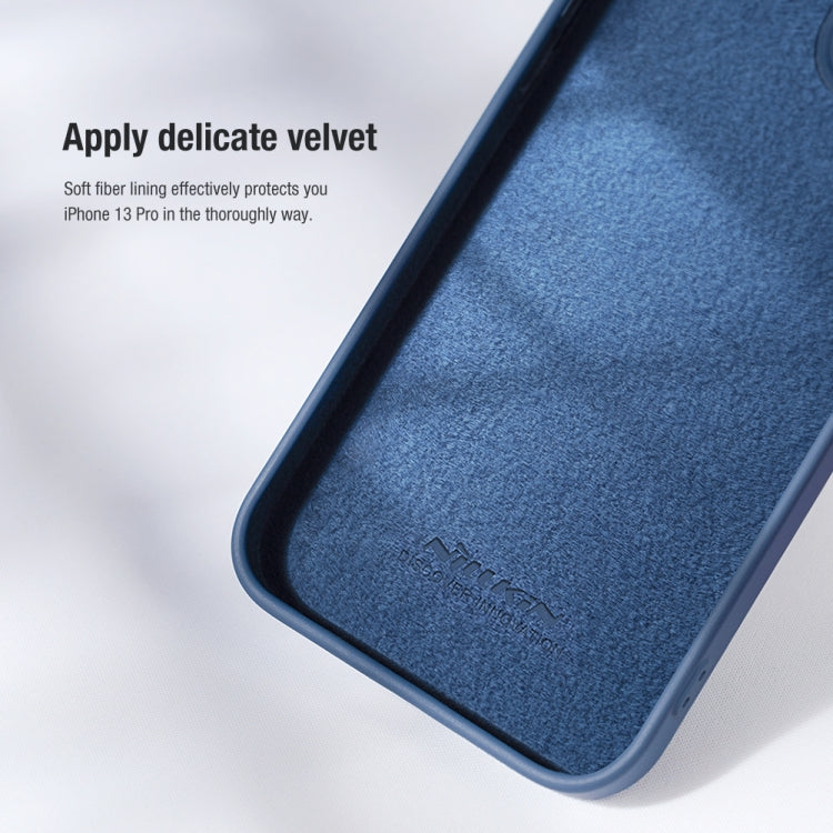 For iPhone 15 Plus NILLKIN CamShield Liquid Silicone Phone Case(Blue)