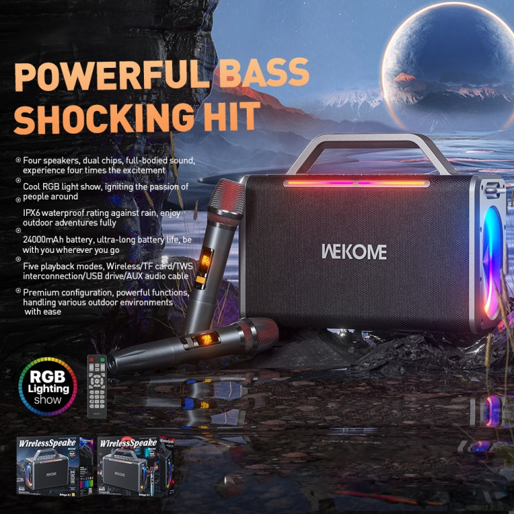 WK Beluga D1 Performer Outdoor Portable Bluetooth Speaker(Black)