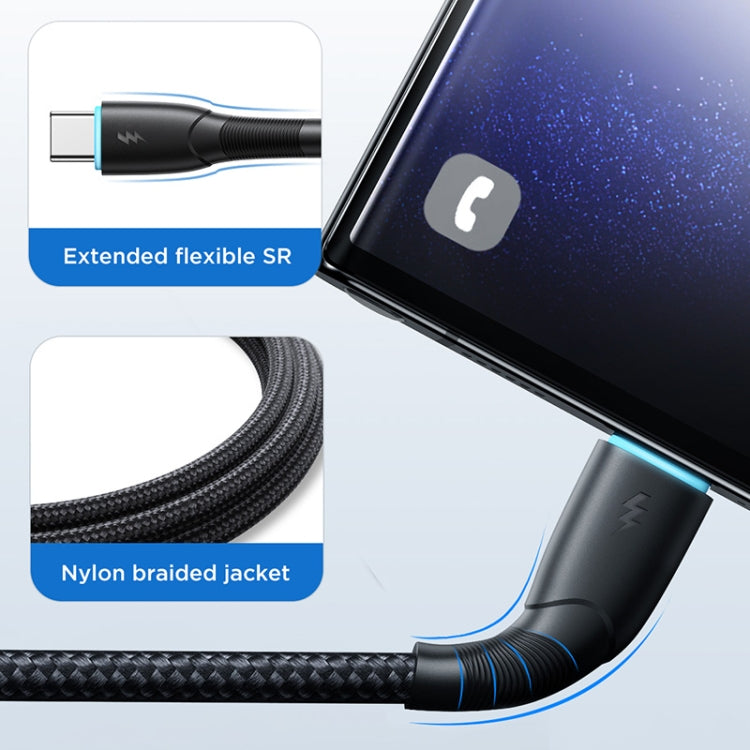 JOYROOM SA32-AC3 Starry Series 3A USB to USB-C / Type-C Fast Charging Data Cable, Length:1m(Black)