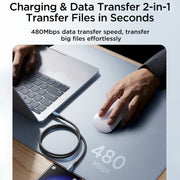 JOYROOM SA32-AC3 Starry Series 3A USB to USB-C / Type-C Fast Charging Data Cable, Length:1m(Black)