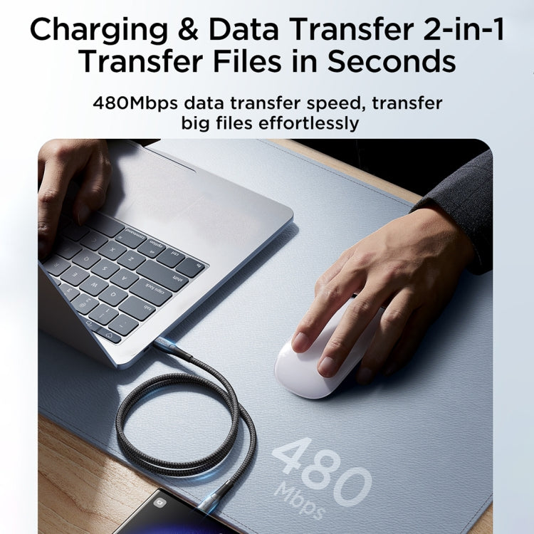 JOYROOM SA32-CC3 Starry Series 60W USB-C / Type-C to USB-C / Type-C Fast Charging Data Cable, Length:1m(Black)