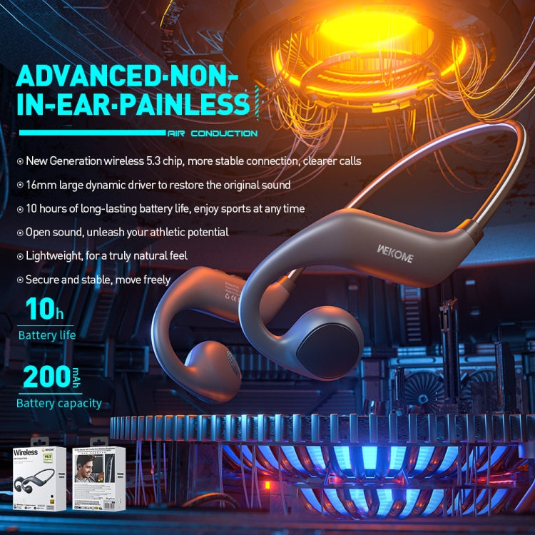 WK VC06 Alien Air Conduction Bluetooth Earphone(White)