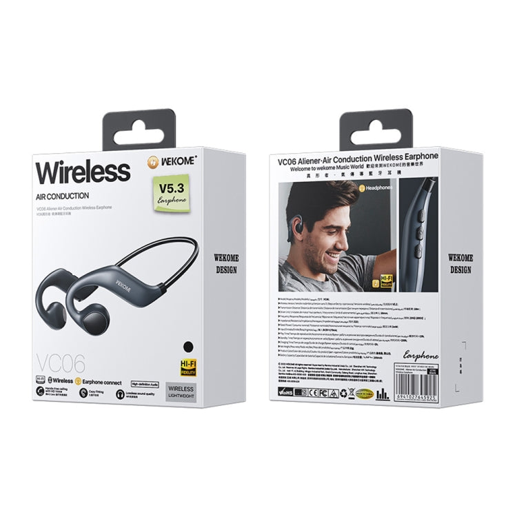 WK VC06 Alien Air Conduction Bluetooth Earphone(White)
