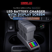 For DJI Mini 4 Pro / Mini 3/ Mini 3 Pro STARTRC 3 in 1 Charging Butler Battery Charger with Screen(Grey)