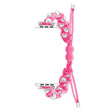 For Apple Watch SE 2023 44mm Paracord Gypsophila Beads Drawstring Braided Watch Band(Pink) - Watch Bands by PMC TechLife | Online Shopping South Africa | PMC TechLife