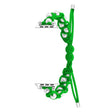 For Apple Watch SE 2023 40mm Paracord Gypsophila Beads Drawstring Braided Watch Band(Green) - Watch Bands by PMC TechLife | Online Shopping South Africa | PMC TechLife