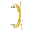 For Apple Watch Ultra 49mm Paracord Gypsophila Beads Drawstring Braided Watch Band(Yellow) - Watch Bands by PMC TechLife | Online Shopping South Africa | PMC TechLife