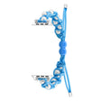 For Apple Watch SE 2022 40mm Paracord Gypsophila Beads Drawstring Braided Watch Band(Blue) - Watch Bands by PMC TechLife | Online Shopping South Africa | PMC TechLife