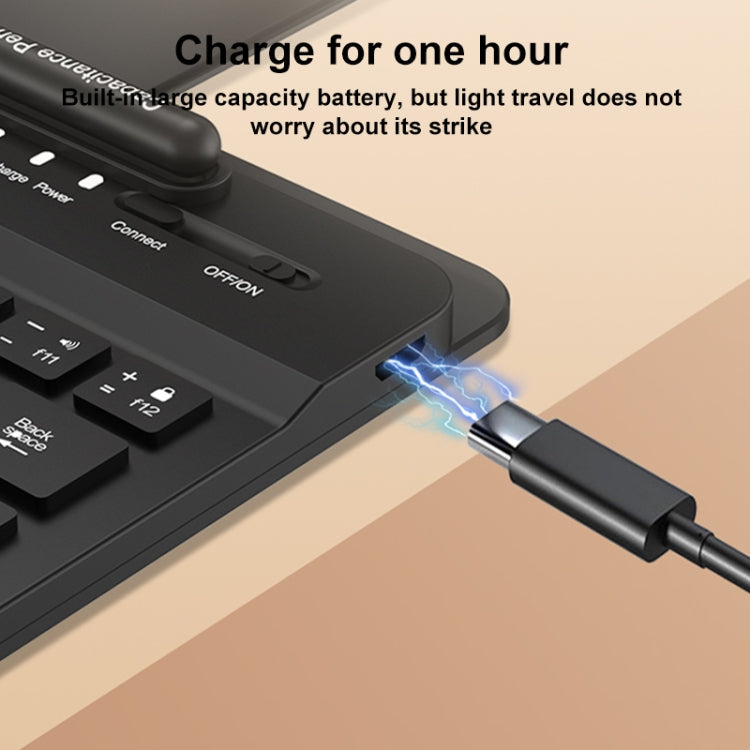 For Honor Magic V2 GKK Bluetooth Keyboard + Folding Holder + Capacitive Pen + Bluetooth Mouse(Black)