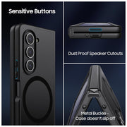 For Samsung Galaxy Z Fold4 MagSafe Ultra-thin Translucent PC+TPU Phone Case(Black)