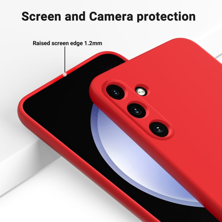 For Samsung Galaxy A35 5G Solid Color Liquid Silicone Dropproof Full Coverage Phone Case(Red)