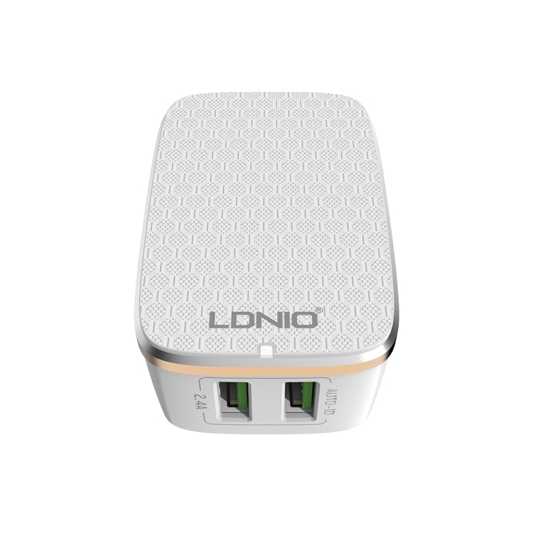LDNIO A2204 2 in 1 12W Dual USB Interface Travel Charger Mobile Phone Charger with Type-C / USB-C Data Cable, AU Plug