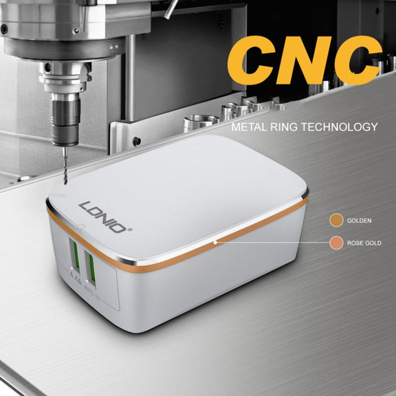 LDNIO A2204 2 in 1 12W Dual USB Interface Travel Charger Mobile Phone Charger with Type-C / USB-C Data Cable, AU Plug