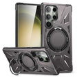 For Samsung Galaxy S24 Ultra 5G MagSafe Magnetic Shockproof Phone Case with Ring Holder(Dark Grey) - Galaxy S24 Ultra 5G Cases by PMC TechLife | Online Shopping South Africa | PMC TechLife