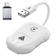 THT-020-9 USB + USB-C / Type-C Wired to Wireless Carplay / Android Auto Adapter(White) - free shipping - PMC TechLife - Order now!