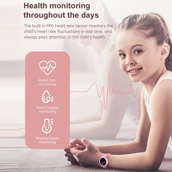 HT19 1.2 inch Round Screen IP68 Children Smart Watch, Support Sleep Monitoring(White)