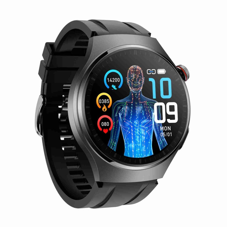 MT200 1.43 inch AMOLED IP67 Smart Call Watch, Support ECG/Body Temperature/Blood Glucose Monitoring(Black)