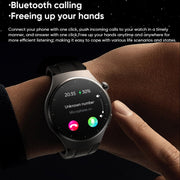 MT200 1.43 inch AMOLED IP67 Smart Call Watch, Support ECG/Body Temperature/Blood Glucose Monitoring(Black)