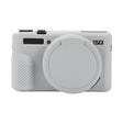 For Canon PowerShot G7 X Mark II / G7X2 Soft Silicone Protective Case with Lens Cover(Grey) - Protective Case by PMC TechLife | Online Shopping South Africa | PMC TechLife | Buy Now Pay Later Mobicred
