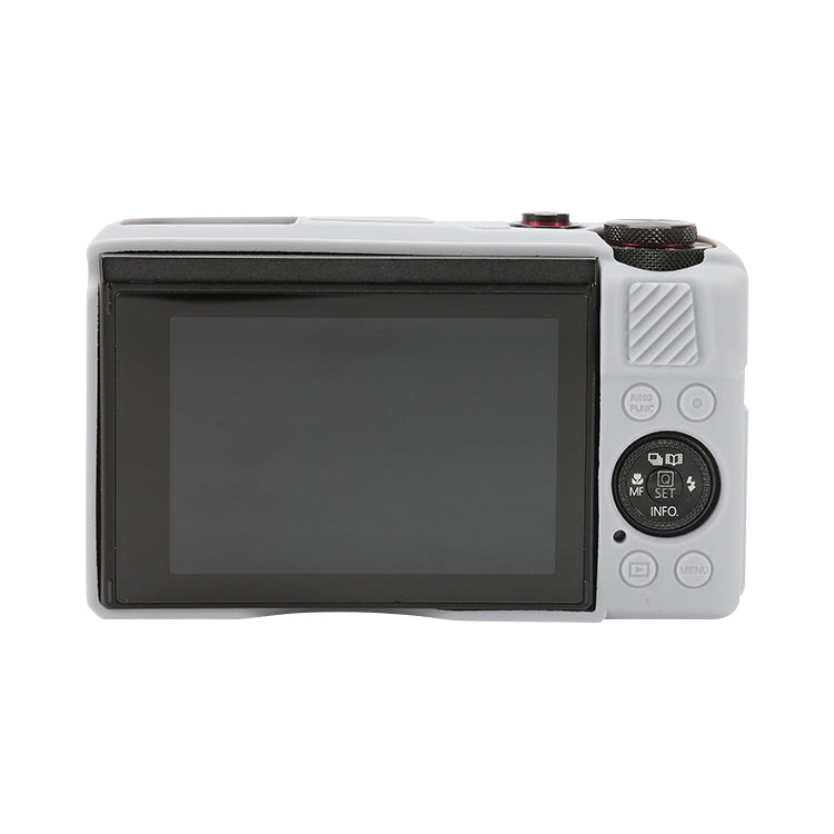 For Canon PowerShot G7 X Mark II / G7X2 Soft Silicone Protective Case with Lens Cover(Grey)