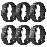 For Fitbit Charge 6 / 5 Full Coverage TPU Electroplated Watch Protective Case(Black)