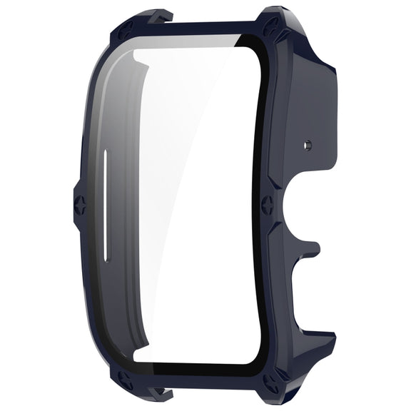 For OPPO Watch 4 Pro PC + Tempered Film Integrated Watch Protective Case(Ink Blue)