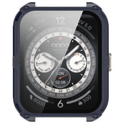 For OPPO Watch 4 Pro PC + Tempered Film Integrated Watch Protective Case(Ink Blue)