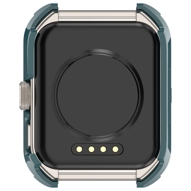 For OPPO Watch 4 Pro PC + Tempered Film Integrated Watch Protective Case(Pine Green)