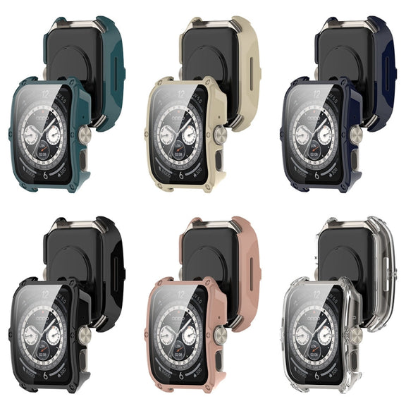 For OPPO Watch 4 Pro PC + Tempered Film Integrated Watch Protective Case(Pine Green)