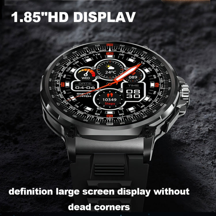 V69 IP68 BT5.0 1.85inch Smart Watch Support Voice Call / Sleep Detection(Silver)