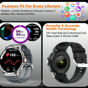 V69 IP68 BT5.0 1.85inch Smart Watch Support Voice Call / Sleep Detection(Silver)