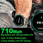 V69 IP68 BT5.0 1.85inch Smart Watch Support Voice Call / Sleep Detection(Silver)