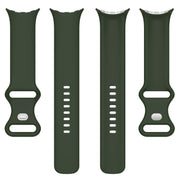 For Google Pixel Watch 2 Solid Color Silicone Watch Band, Size:L Size(Green)