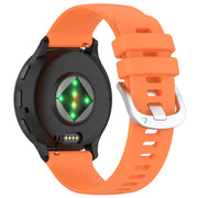 For Garmin Venu 3 Liquid Glossy Silver Buckle Silicone Watch Band(Orange)