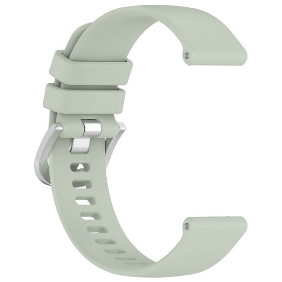For Garmin Venu 3 Liquid Glossy Silver Buckle Silicone Watch Band(Green)