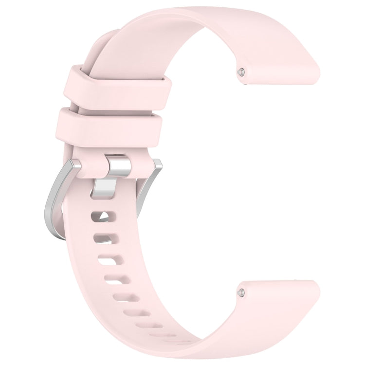 For Garmin Venu 3 Liquid Glossy Silver Buckle Silicone Watch Band(Light Pink)