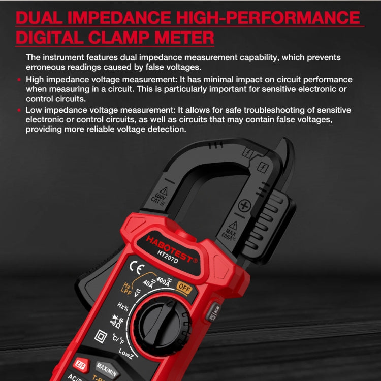 HABOTEST HT207D Multifunctional Digital Clamp Multimeter