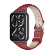For Xiaomi Smart Band 9 Pro / 8 Pro Mijobs Genuine Leather Slim Watch Band(Red Black) - Watch Bands by MIJOBS | Online Shopping South Africa | PMC TechLife | Buy Now Pay Later Mobicred