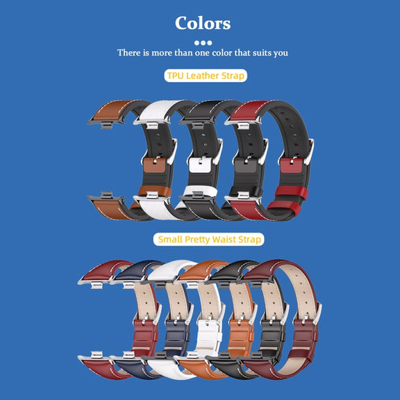 For Xiaomi Smart Band 9 Pro / 8 Pro Mijobs Genuine Leather Slim Watch Band(White Silver)