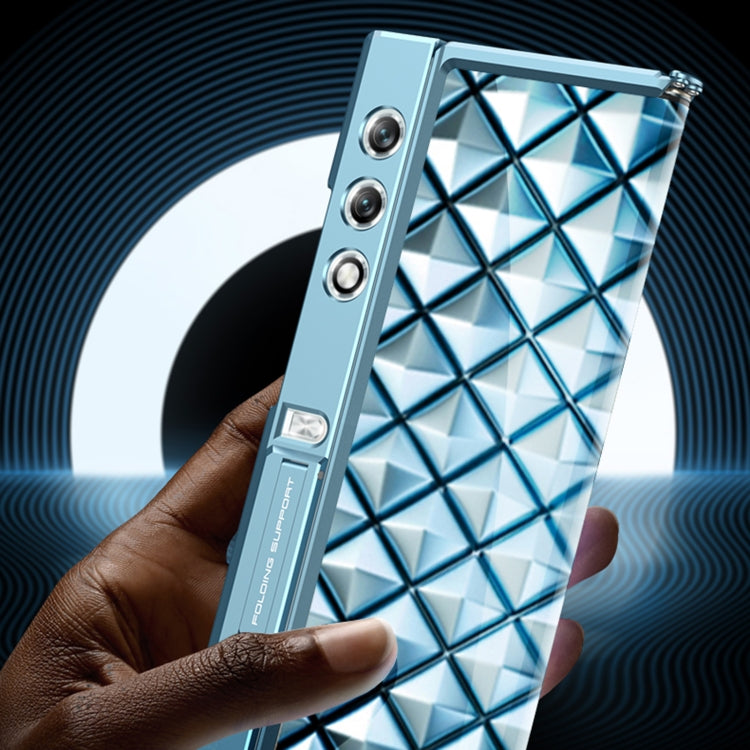 For Honor V Purse GKK Integrated Magnetic Folding Metal Full Coverage Phone Case(Blue)