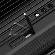 For Honor V Purse GKK Full Coverage Folding Leather Phone Case with Holder(Black)