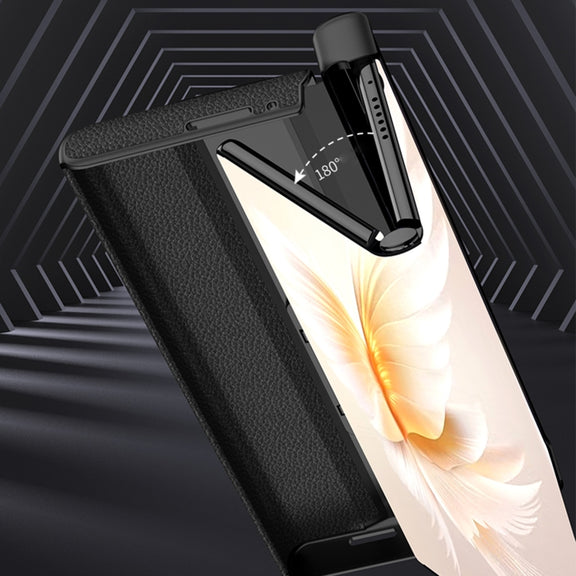 For Honor V Purse GKK Full Coverage Folding Leather Phone Case with Holder(Black)