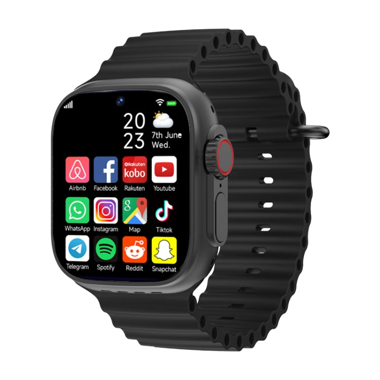 GS37 1.95 inch Screen Smart Phone Watch, 1GB+16GB, Android 9.0, Spreadtrum SL8541E, Network: 4G, Single Nano SIM, Front & Rear Camera(Black)