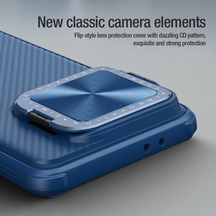 For Xiaomi Redmi K70/K70 Pro NILLKIN Black Mirror Prop CD Texture Mirror Phone Case(Blue)